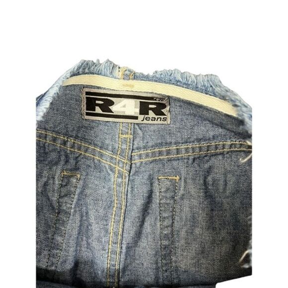 R4R Jeans Slit Skirt Frayed‎ Waist & Hem Denim Distressed Size 15 - Picture 2 of 9